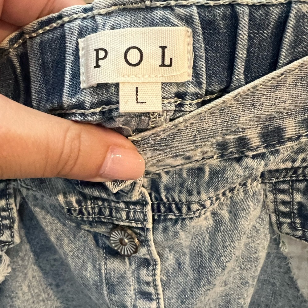 *Free Gift* POL Denim and Lace A-Line Skirt - Picture 6 of 13